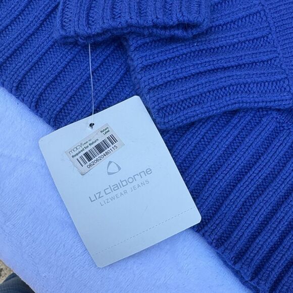 Liz Claiborne Cable Knit Silk Angora Rabbit Hair Turtleneck Sweater Size Small - Picture 11 of 12